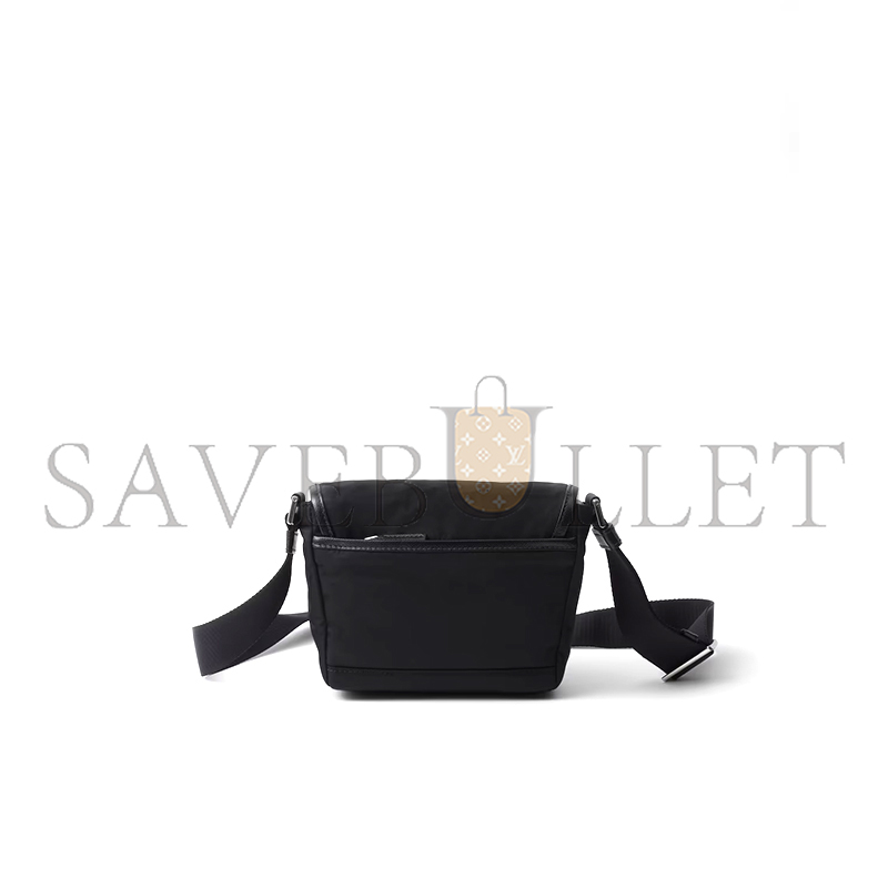 Pra*a re-nylon and saffiano leather shoulder bag 2vd070 (16*15*8cm)